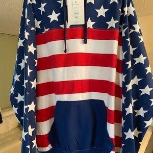 US Vintage - Unisex Hoodie American Flag Sweater